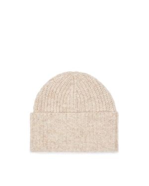 Brunello Cucinelli Rib Knit Beanie - Natural