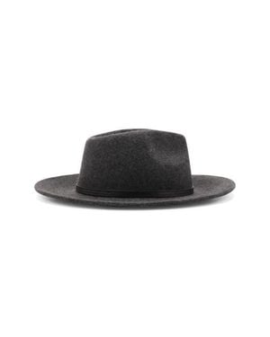 Mango Wool Felt Fedora - Black