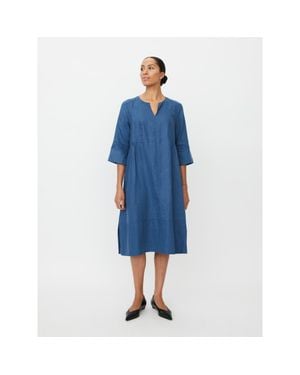 Masai Manasya Linen Tunic Midi Dress - Blue