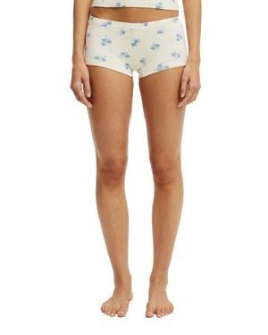 Cotton On Dreamy Soft Pointelle Micro Short - Blue