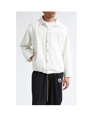 Rhude Logo Appliqué Coach's Jacket - White