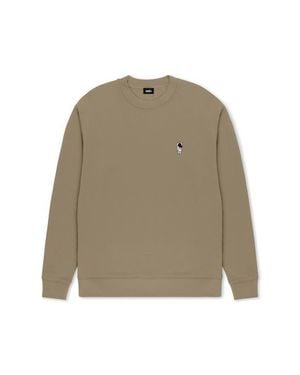 Alix Astronaut Relaxed Midweight Fleece Crewneck Sweatshirt - Natural