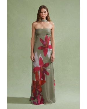 AMUR Palma Bias Gown - Green