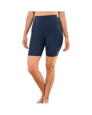 Swim 365 High-Waist No-Slip Swim Bike Short - Blue