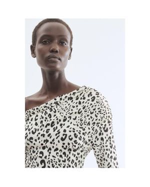 H&M Draped One-Shoulder Top - Black