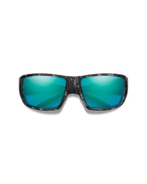 Smith Guide's Choice 62Mm Polarized Oversize Wraparound Sunglasses - Green