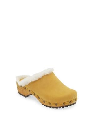 Sanita Hese Genuine Shealing Lined Clog - Metallic