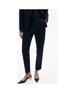 Mango Straight Suit Pants - Blue