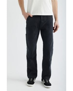 Corridor NYC Double Knee Stretch Cotton Carpenter Pants - Blue