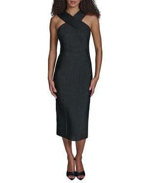 BCBGMAXAZRIA Bandage Body-Con Midi Dress - Black
