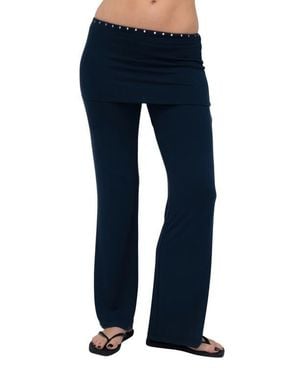 Find Me Now Brisa Studded Flare Leg Pants - Blue