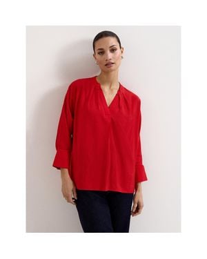 Phase Eight Cynthia V-Neck Blouse - Red