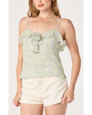 Astr Gianna Ruffle Camisole - Natural