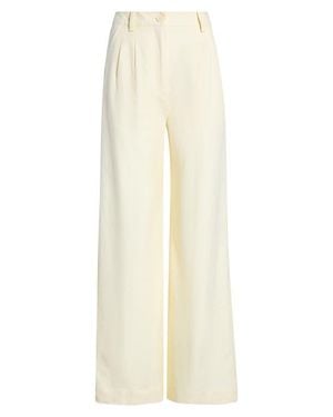 Halogen® Pleated High Waist Linen Blend Dress Pants - White