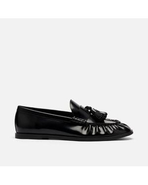 MARC NOLAN Morgan Patent Leather Tassel Loafers - Black