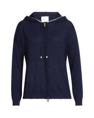 Eleventy Avalon Travel Merino Wool Full Zip Hoodie - Blue