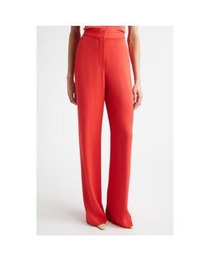 St. John Stretch Crepe Pants - Red