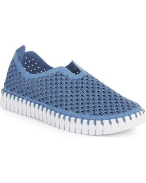 Ilse Jacobsen Tulip 139 Perforated Slip-On Sneaker - Blue