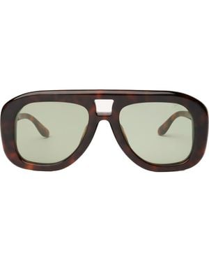 DEZI Pusha 55Mm Shield Sunglasses - Brown
