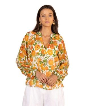 Hale Bob Huxley Voile Top - Yellow