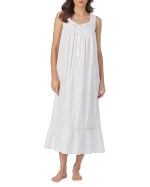 Eileen West Sleeveless Cotton Lawn Ballet Nightgown - Gray