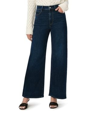 PAIGE Anessa High Waist Ankle Wide Leg Jeans - Blue