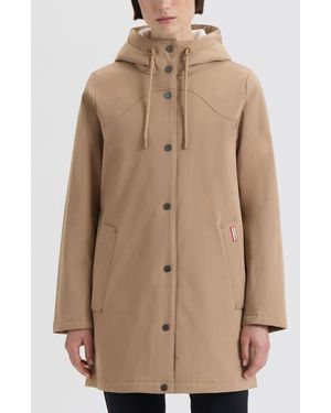 HUNTER Billie Hooded Raincoat - Natural