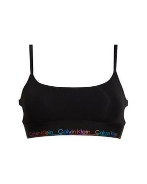 Calvin Klein Icon Pride Cotton Blend Bralette - Black