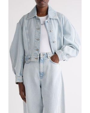Givenchy Cocoon Reversed Denim Jacket - Gray