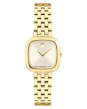 Movado Museum Classic Cushion Case Bracelet Watch, 20Mm X 22Mm - Metallic