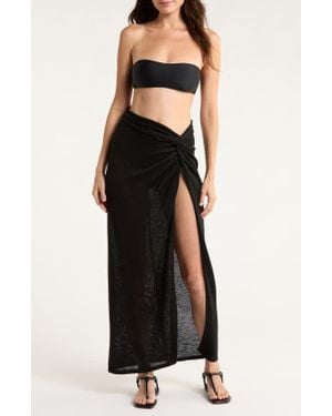 Elan Cover-Up Maxi Skirt - Black