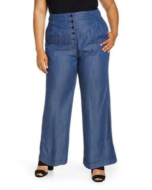 Standards & Practices Wide Leg Pants - Blue