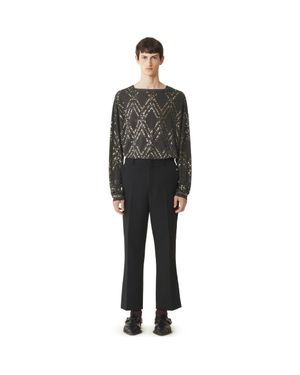 Lanvin Sequin And Bead Top - Black