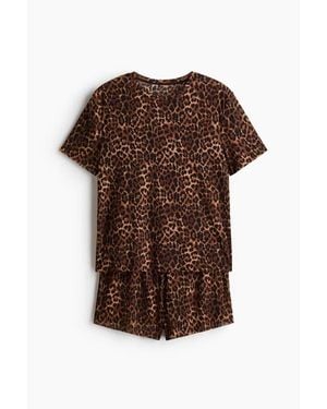 H&M Printed Pajamas - Brown