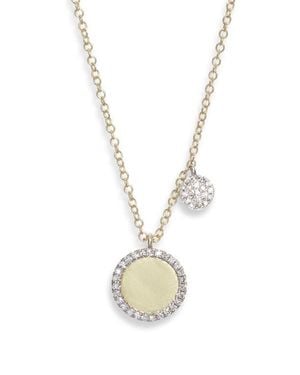 Meira T Disc Diamond Necklace - White