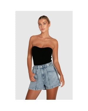Belle & Bloom Bring The Heat Denim Shorts - Blue