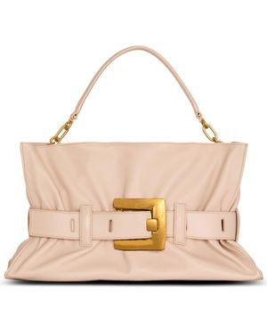 Balmain Medium Anthem Leather Tote - Pink