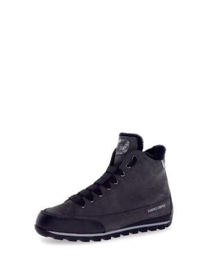Candice Cooper Runlo Waterproof Genuine Shearling Lined High Top Sneaker - Blue