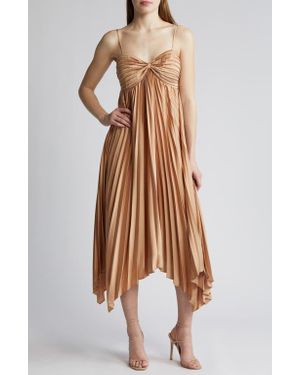 keegan pleated satin dress Keegan Pleated Satin Dress (Women)