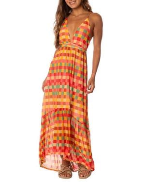 Maaji Golden Gambit Moon Bay Cover-Up Dress - Orange