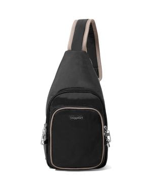 Baggallini Securtex Classic Anti-Theft Daytripper Sling Bag - Black