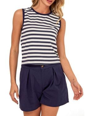 Threads For Thought Emilia Stripe Cottage Tank - Blue