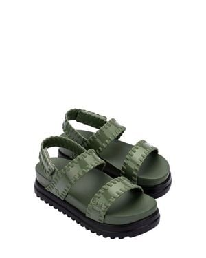 Melissa Dune Quarter Strap Platform Sandal - Green