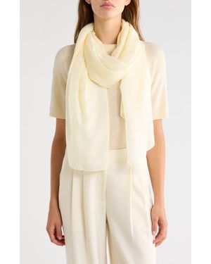 Nordstrom Silk Chiffon Wrap - Natural