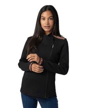Saint + Sofia Cotton Biker Jacket - Black