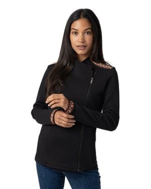 Saint + Sofia Cotton Biker Jacket - Black