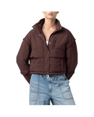 Blank NYC Insulated Crop Jacket - Brown