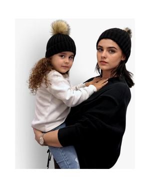 Accouchée Mom N Me Beanie Set - Black