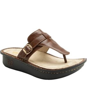 Alegria By Pg Lite Kennedi Platform Wedge Flip Flop - Brown