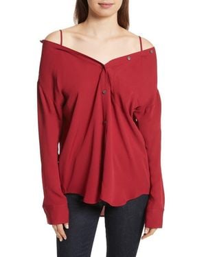 Theory Tamalee Silk Shirt - Red
